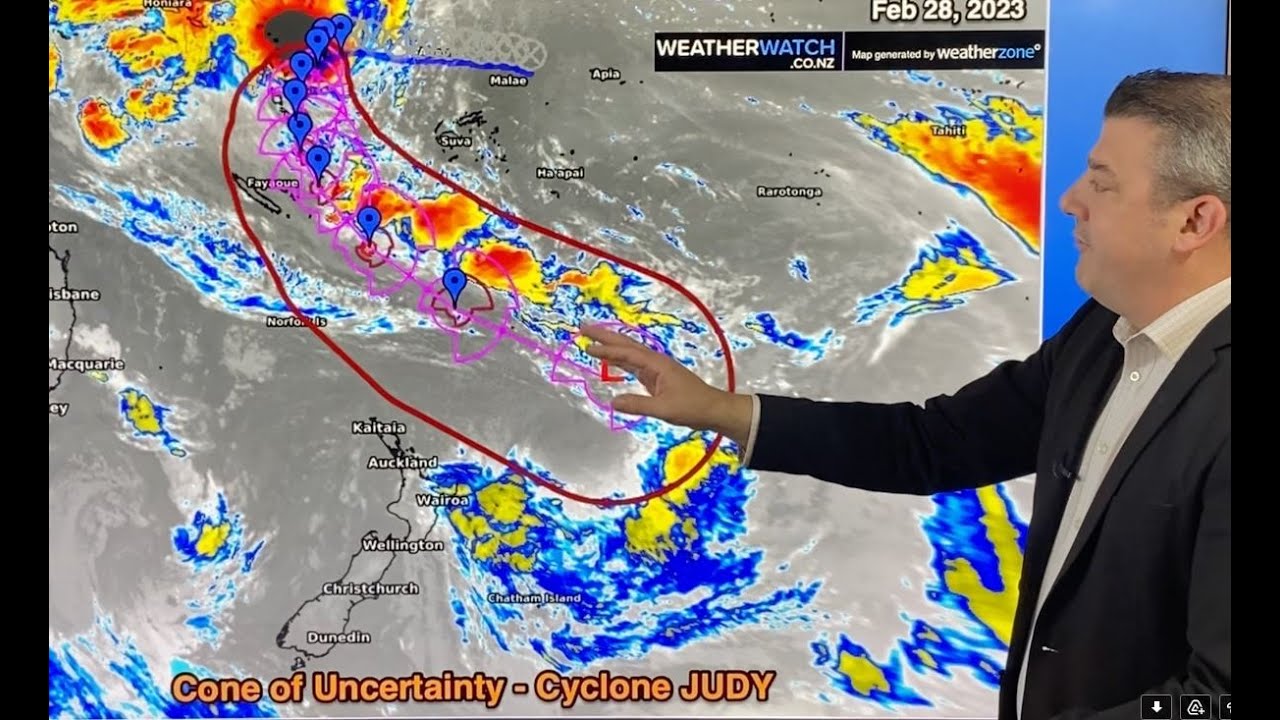 Tracking Cyclone Judy + Dry weather for the North Island YouTube