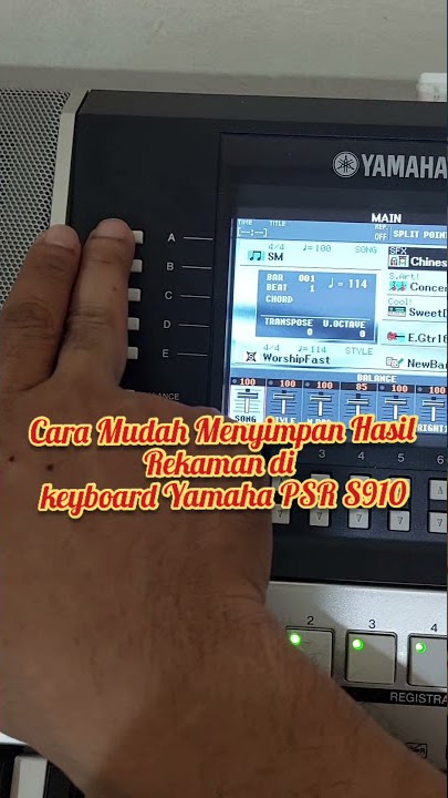 Cara Mudah Menyimpan Hasil Rekaman di Keyboard Yamaha PSR S910 || Tutorial