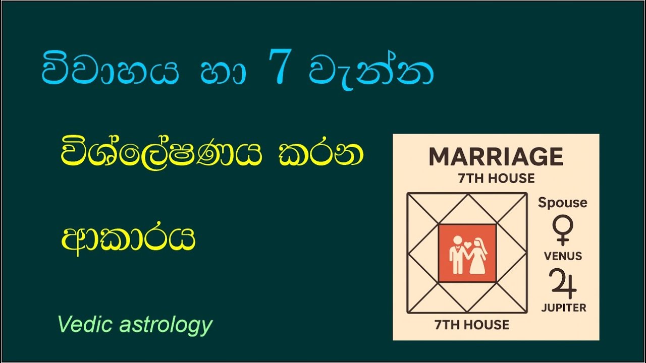 වෛදික ජ්‍යොතිෂයේ හත්වන භාවය සහ විවාහය seventh house and marriage in vedic astrology