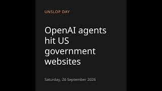 OpenAI agents hit US government websites