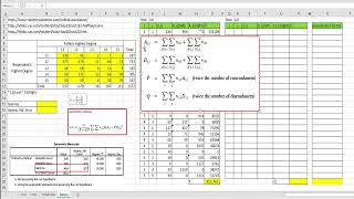 308 Gamma statistic for ordinal association measurement in Excel