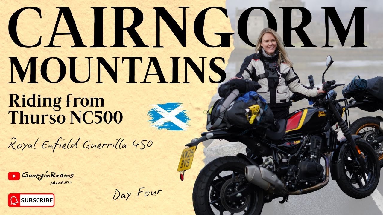 Мотоциклетный тур по Кэрнгормским горам | Royal Enfield Guerrilla 450 в Шотландском высокогорье