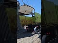 lifting a boat into a truck