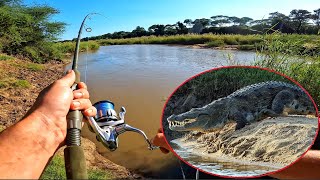 Fishing Crocodile Infested Rivers in the African Wilderness 
