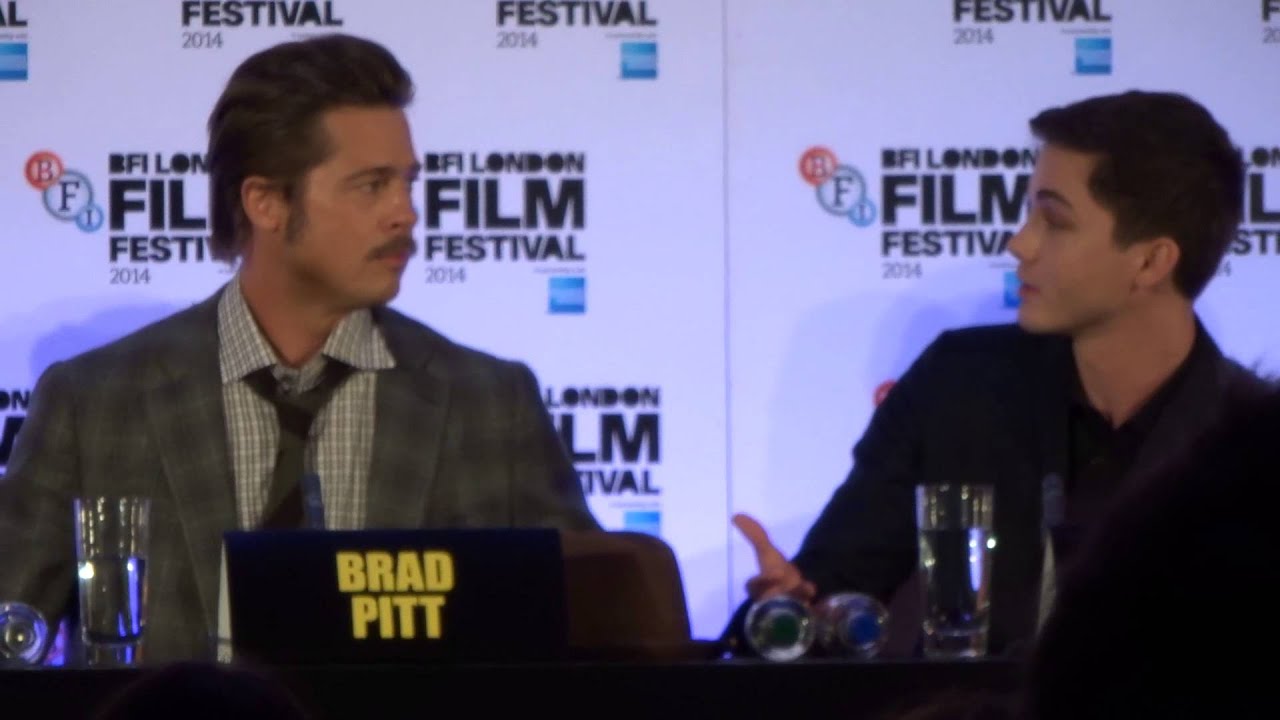 Logan Lerman on being the newbie in Fury - Brad Pitt hugs it out