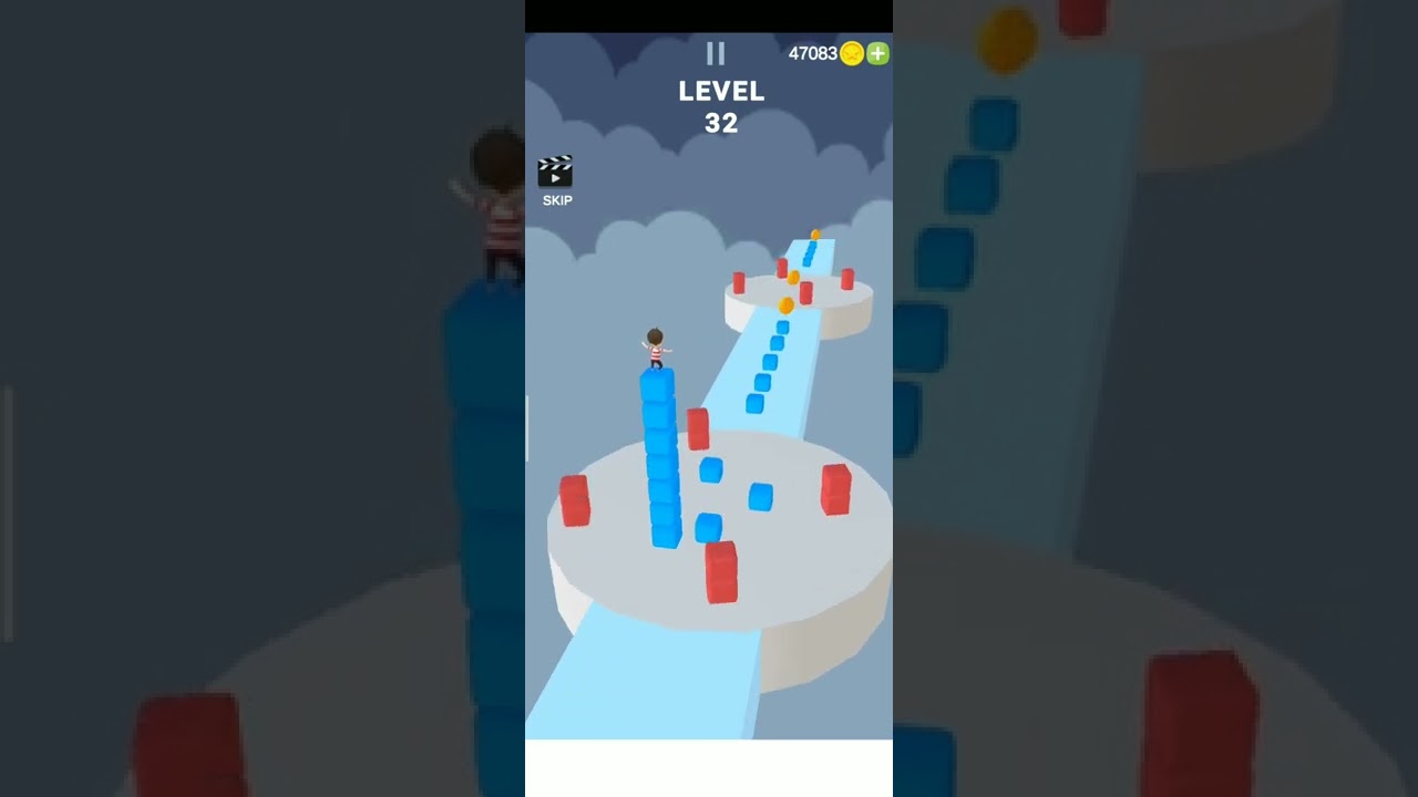 Cube stacker surfer 3d best Android and iOS level 32