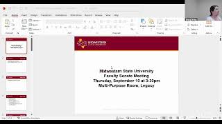 Faculty Senate Meeting-September 10, 2026