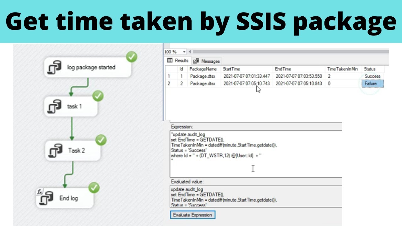 14 Get time taken by SSIS package auditing in SSIS package logging