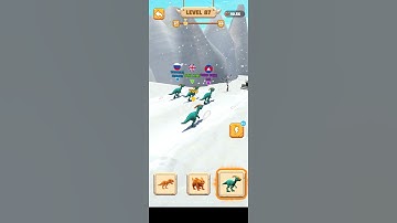 Dinosaur Shifting Run Level 087 Funny Race Gameplay Walkthrough #dinosaurshiftingrun  #shorts