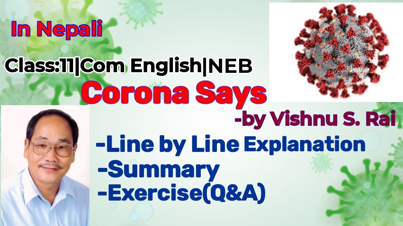 Corona Says by Vishnu Singh Rai | Explanation, Summary & Exercise|Class ...