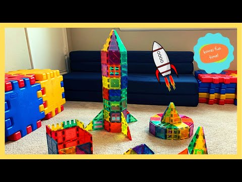 Magnetic Tiles Ideas | Building Blocks Magnet Blocks Space Station | Magnet Tiles Space Station