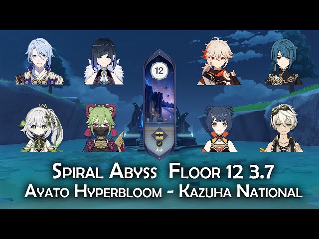 Most picked teams in Genshin Impact 3.7 Spiral Abyss Floor 12