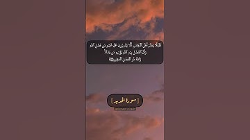 سورة الحديد الآية ٢٨ و ٢٩ بصوت الشيخ محمد صديق المنشاوي