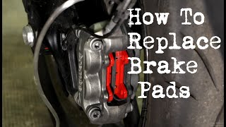 Motorcycle brake pads replacement