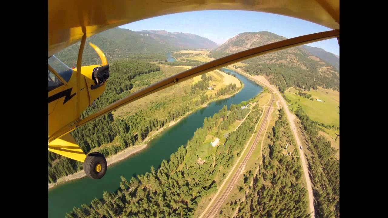Piper J3 Cub flight from Missoula, MT toward Sandpoint, ID YouTube