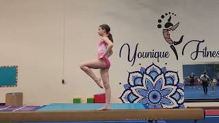 Level 1 Beam Routine Younique Fitness LLC Spring showcase