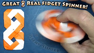 Great Eight  REAL Origami Fidget Spinner!