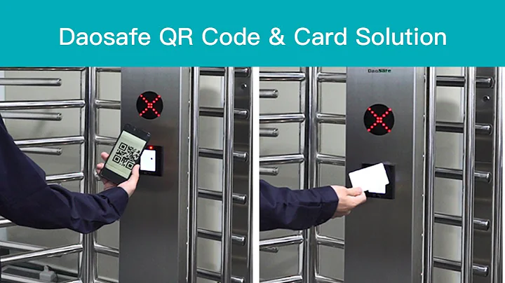 QR Code---Daosafe Turnstile Gate with Card and QR Code Access Control Solution