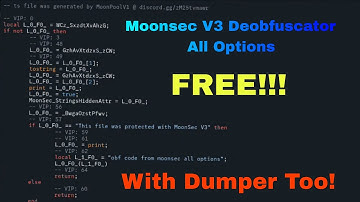 Moonsec V3 Script Deobfuscator, All Options and Completely Free | Automated MoonPool