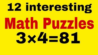 12 interesting math puzzle even your teacher will fail/math quiz question and answer