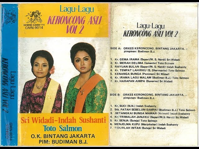 OK BINTANG JAKARTA - Keroncong Asli Vol 2 (feat Sri Widadi, Toto Salmon, Indah Susanti) class=