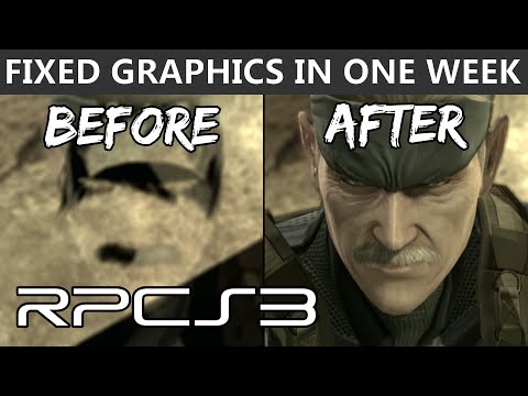 RPCS3 - Metal Gear Solid 4 graphics fixed in one week! (4k Gameplay)