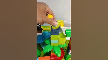 blocks Marble run ASMR coaster animals course #marblerun