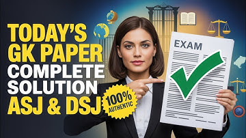 Deputy Superintendent Jail and Assistant Superintendent Jail GK Paper Solution | DSJ & ASJ  GK Paper
