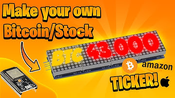 HOW TO make a BITCOIN and STOCK ticker with an ESP32 and Max7219