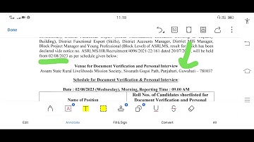 INTERVIEW AND DV OFFICIAL SCHEDULE II ASRLMS