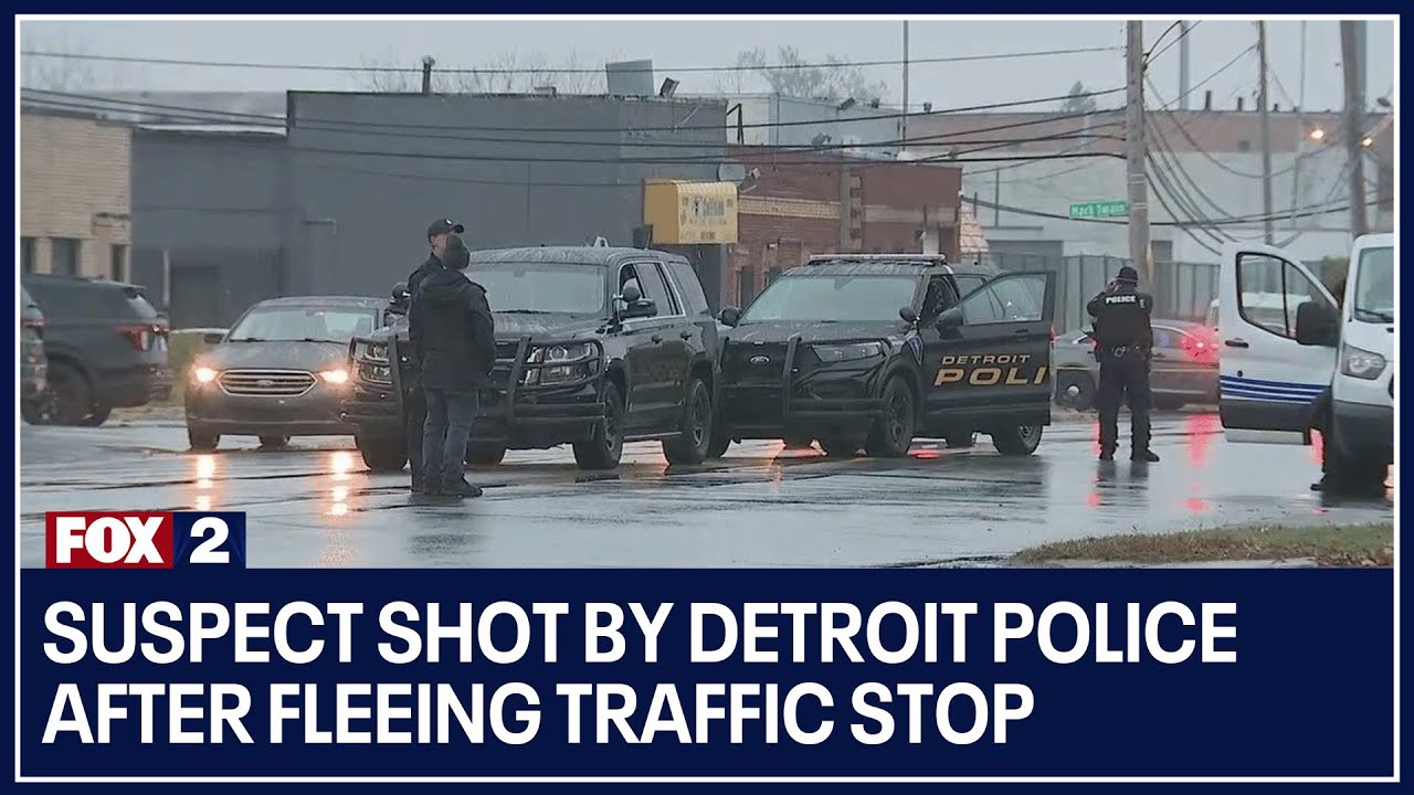 Suspect shot by Detroit police after fleeing traffic stop
