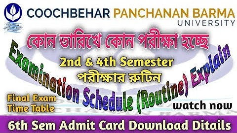 CBPBU Exam News | Examination Schedule(Routine) & 6th Sem Admit Card Download Ditails 2023