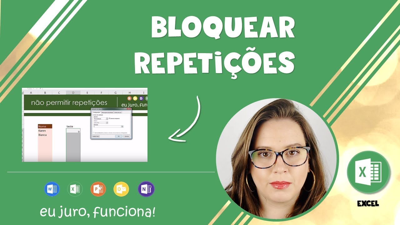 1 DICA PARA BLOQUEAR DIGITA O DE DADOS REPETIDOS NO EXCEL YouTube