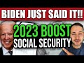 BIDEN JUST SAID IT!!! BOOST to Social Security &amp; Medicare… SSI SSDI SSA Benefit Increases 2023