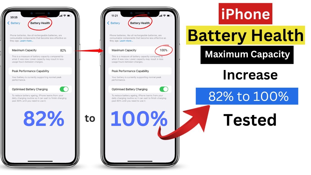 How To Increase The Maximum Capacity Of IPhone Battery Battery Health 