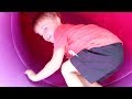 CONQUERING HIS FEAR OF THE BIG SLIDE!