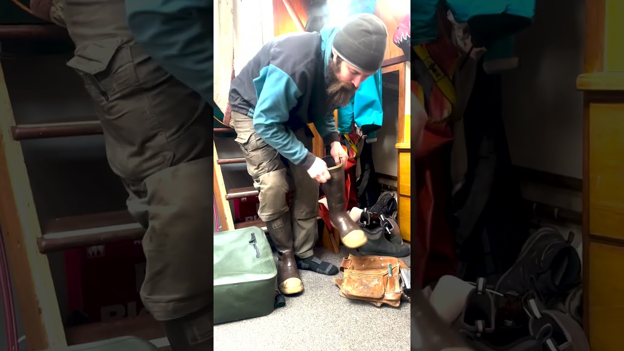 ⁣Getting ready for a day of work in Port Protection, Alaska from our liveaboard sailboat in February!