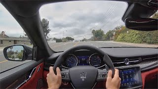 2020 Maserati Quattroporte GTS GranSport POV Test Drive (3D Audio)(ASMR)