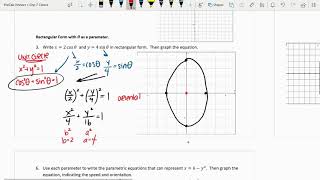 Parametric Equations with Theta as Parameter