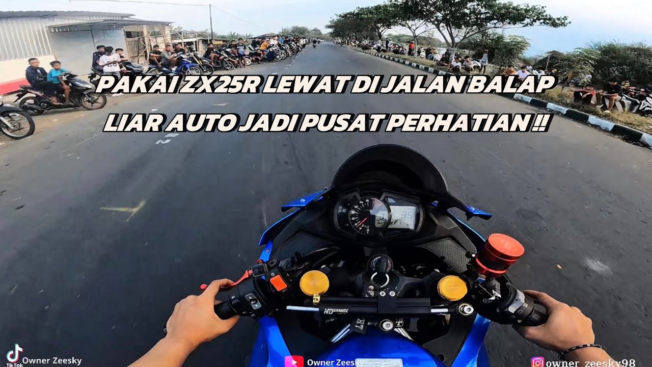 PAKAI ZX25R LEWAT DI KERAMAIAN AUTO DILIRIK‼️#zx25r #zeesky #ownerzeesky 