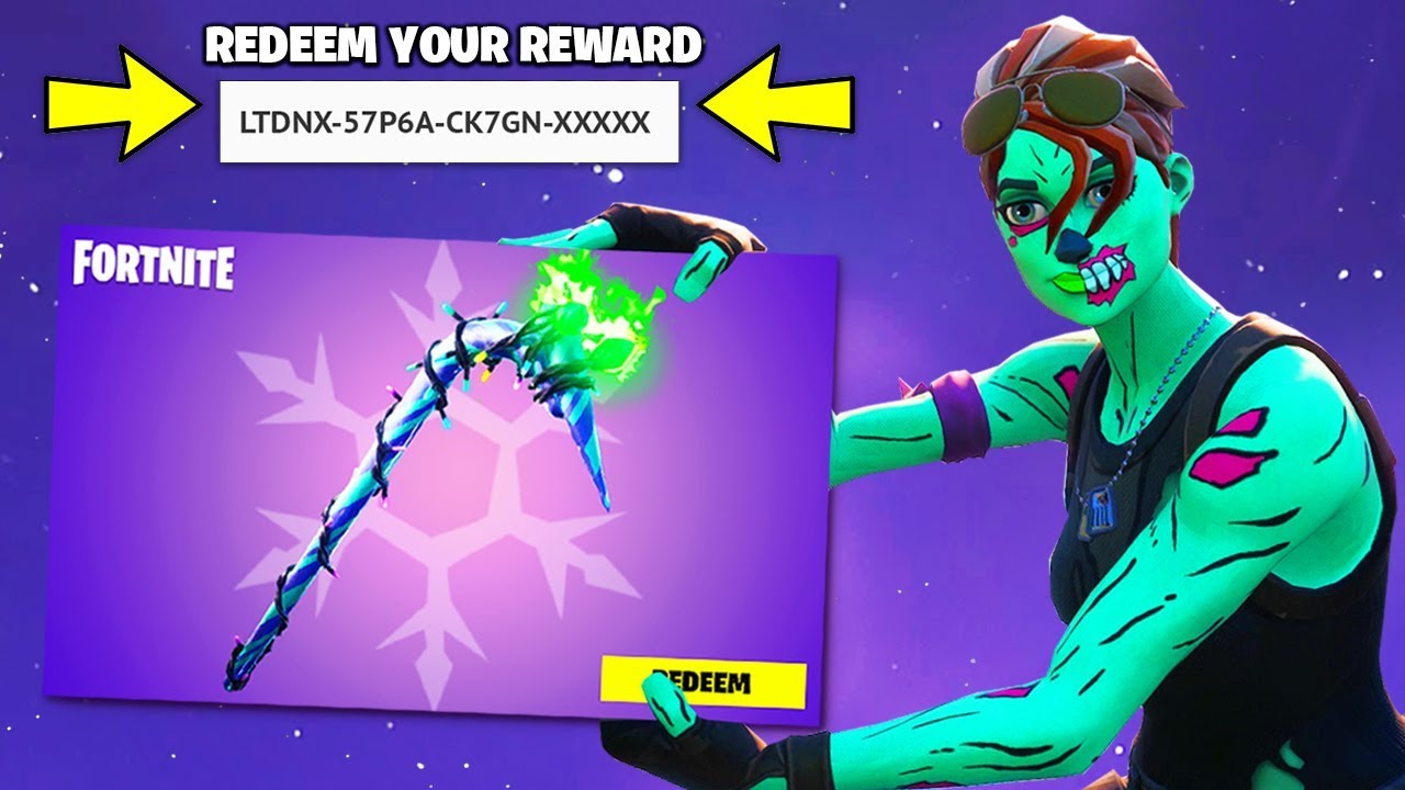 Fortnite Minty Pickaxe Pick Axe Collectible Card- Expired code