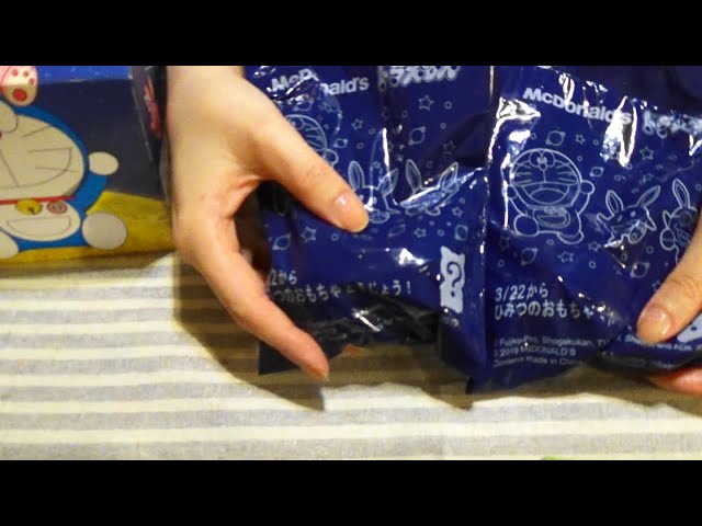 ハッピーセット ドラえもん のび太の月面探査記おもちゃ開封 Doraemon【ASMR】【音フェチ】【小声】