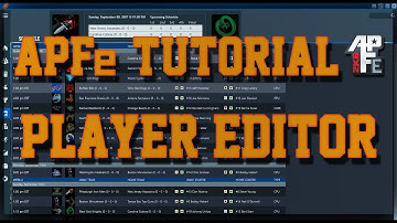 APFe Tutorial - Player Editor