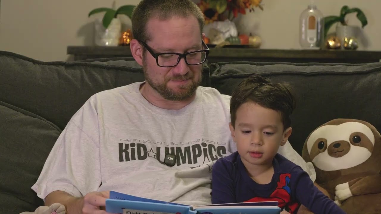 Reading "Night Night, Baby!" with Memphis Jay