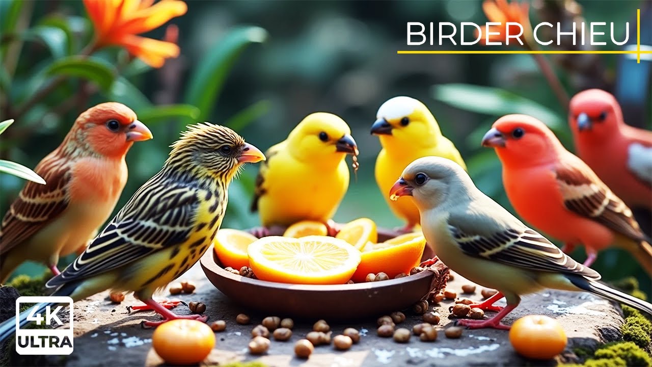 🔴Birds And Squirrels Having A Snack At Sunset🕊️🐿️ Live 12 Hours in Ultra HD 😺