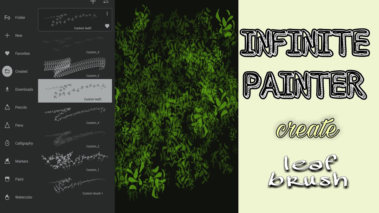 Create your own leaf brush how to design my own brush using infinite