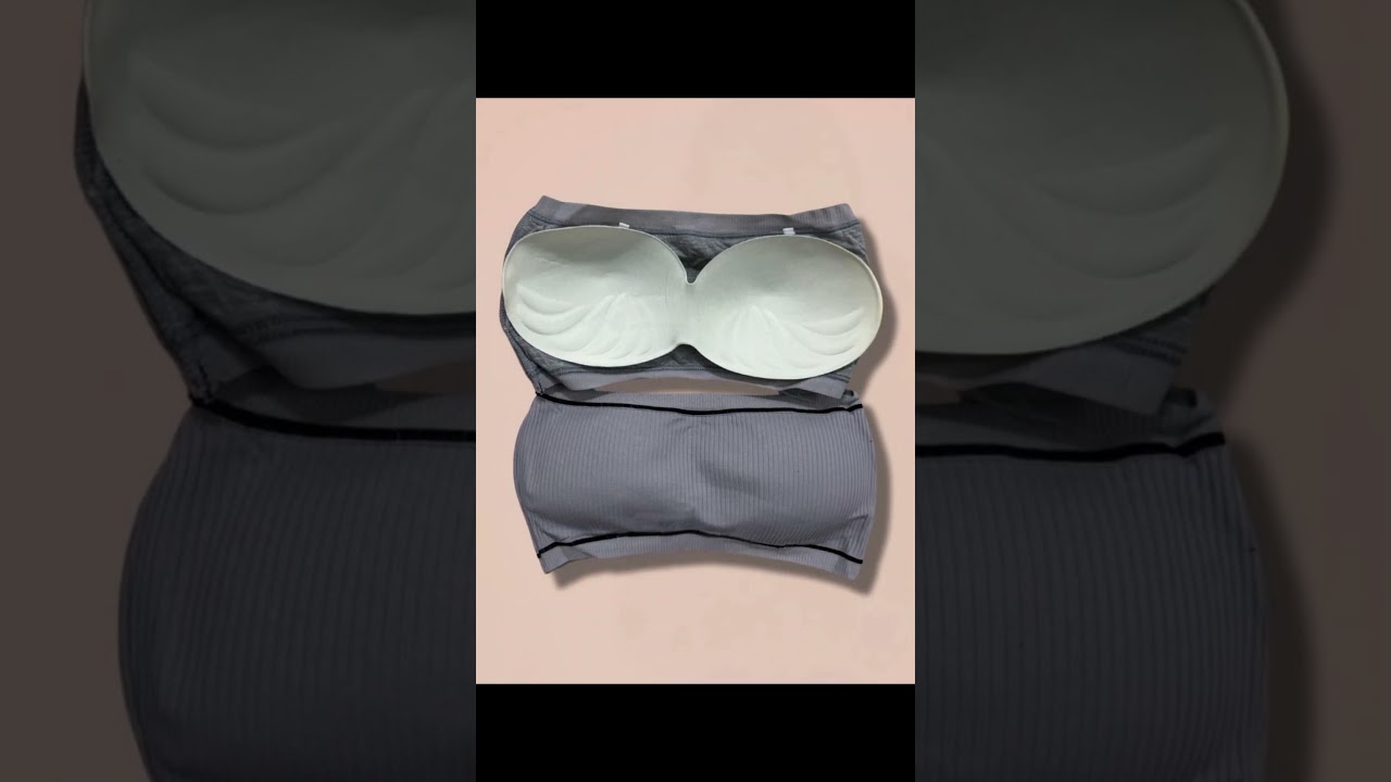 Seamless Strapless Push-Up Bandeau Bra #videos #fyp #reel #grey #bra #like #fashion #sportsbra #girl