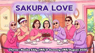 Sakura Love - Line Dance. Demo by Eleven 🩷💜