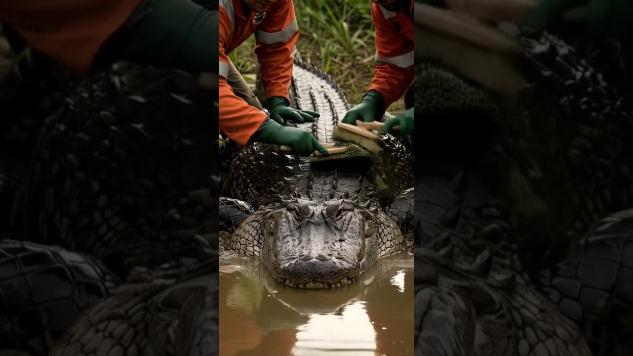  Jaw Dropping Alligator Rescue Watch This Giant Get A Deep Clean