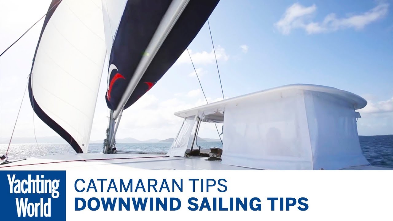 sailing a catamaran downwind